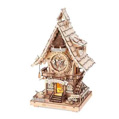 ROKR 3D Wooden Puzzle Toys Gift Original Color Vintage Cuckoo