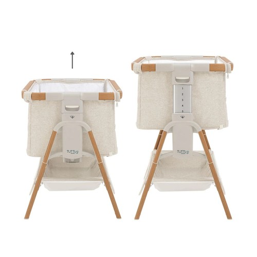 Genuine NEW Tutti Bambini CoZee Bedside Crib Walnut beige next to me co-sleeping - Picture 5 of 8