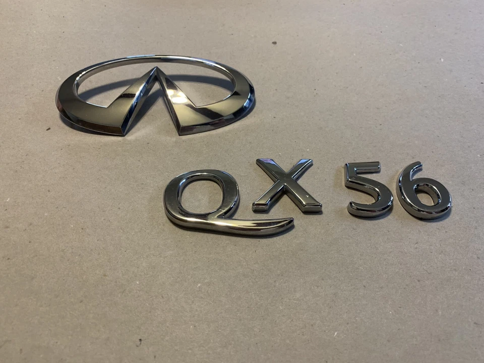 INFINITI QX56 QX 56 2004-2007 TAPA TRASERA CROMO EMBLEMA LOGOTIPO INSIGNIA OEM Foto 2 de 3