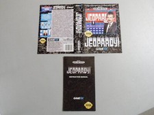 Jeopardy Manual Artwork Only, NO GAME/CASE Original SEGA Genesis