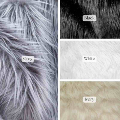Fluffy Shaggy Faux Fur Fabric   60  Wide by the Yard for Home & Fashion