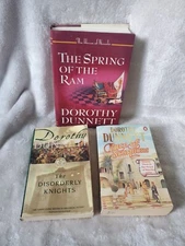 Dorothy Dunnett Book Lot of 3 Scorpions Disorderly Knights Spring of Ram