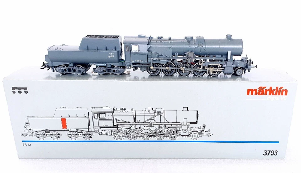 Marklin DIGITAL AC HO Deutsche Reichsbahn DR BR-52 WWII WAR STEAM LOCOMOTIVE MIB - Image 2 of 4