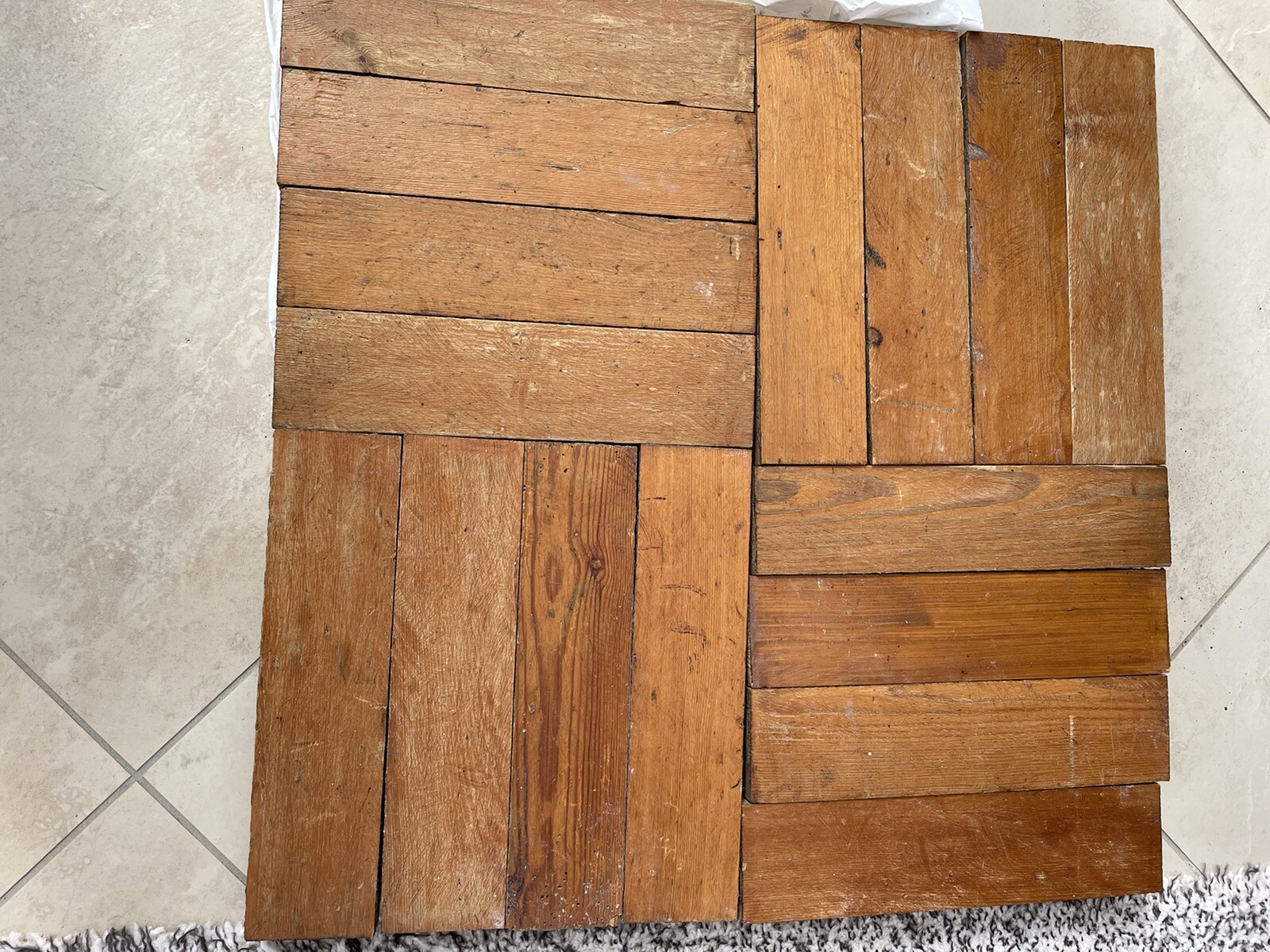 RECLAIMED PARQUET WOOD FLOORING eBay