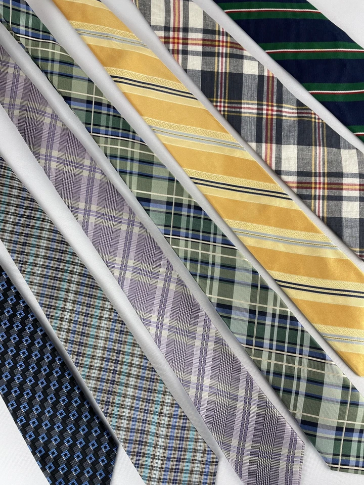 LOTE DE 7 CORBATAS MIXTAS DE DISEÑO - ABBOUD, EGARA, NORDSTROM, BANK, STAFFORD, BARNES Foto 3 de 4