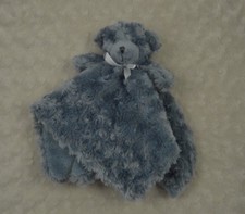 Blankets  Beyond Teddy Bear Lovey Security Blanket Gray White Bow Swirl Plush
