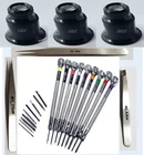 15 piece watchmakers tool set (3 magnifiers,9 screwdrivers and 3 tweezers)