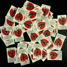 Postage Stamps For Crafting: 1966 5c Johnny Appleseed; Multi-Color; 50 Pieces