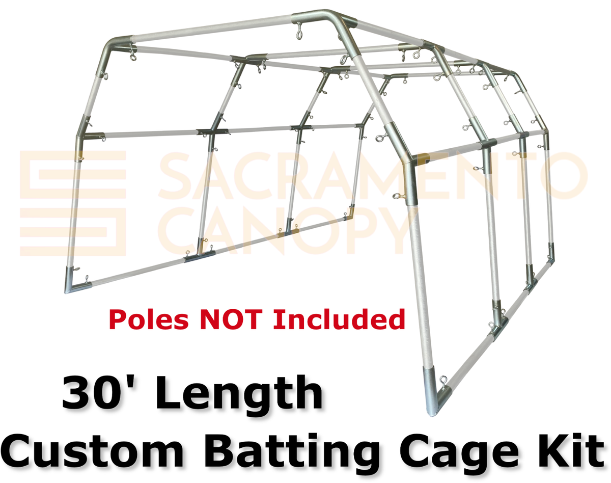 Custom Backyard Batting Cage Frame Kit, EMT Fittings for metal conduit  poles | eBay