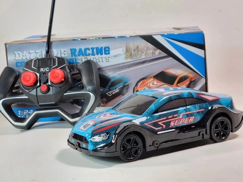 2WD RC Racing Car Toy with LED Lights & Music, Rechargeable USB - Kids Fun - Picture 4 of 23