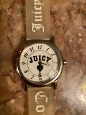 Juicy Couture Stainless Steel Watch Clear Jelly Strap Hearts  display picture 1