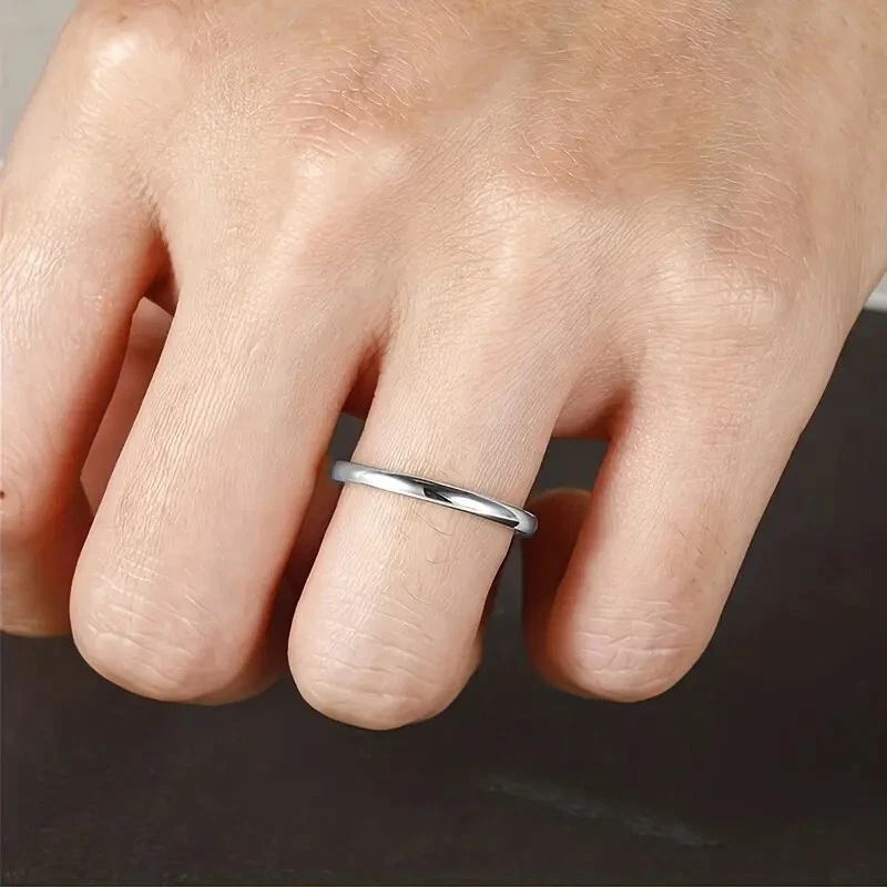 TITAN *** Schlichter Ring Vorsteckring Beisteckring Bandring 2 mm - Bild 2 von 4