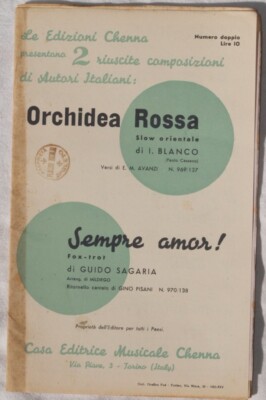 BLANCO Orchidea Rossa Guido Sagaria Sempre Amor! 1935 Musica Leggera Orchester