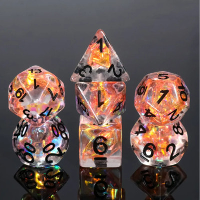    Phoenix Reborn Dice Set | Poly RPG DnD Dungeons Dragons AD&D Pathfinder d20