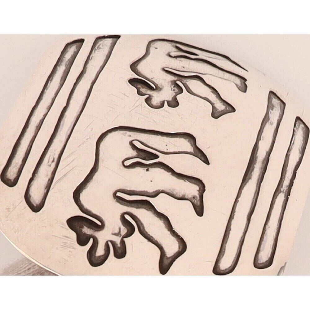 Sterling Silver Walking Bear Native American Hand… - image 7