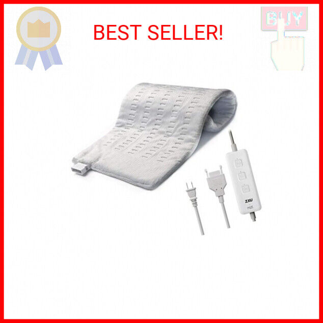 ZXU Heating Pad for Back Pain and Cramps Relief, 12” x 24” Ultra Soft Hot Heated ZXU Heating Pad for Back Pain and Cramps Relief, 12” x 24” Ultra Soft Hot Heated