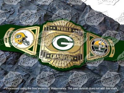 Green Bay Packers  NFL Championship Belt Adult Size 2mm Brass