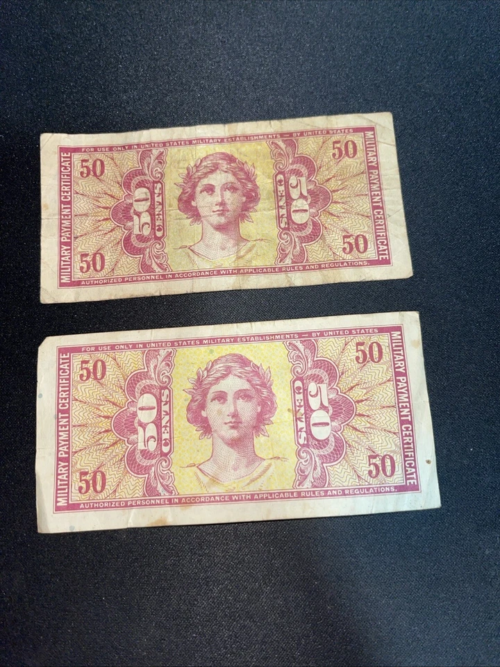 2 SERIES 541 50 FIFTY CENTS MPC MILITARY PAYMENT CERTIFICATE *REPLACEMENT* . - Image 2 of 4