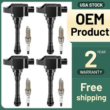 4 Ignition Coil & Spark Plug For Nissan 2011-17 Juke 17 Rogue Sport Sentra UF659