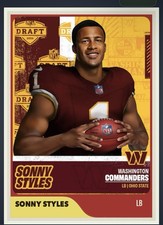 Sonny Styles Washington Commanders LB Trading Card Limited Edition NFL Art Sp