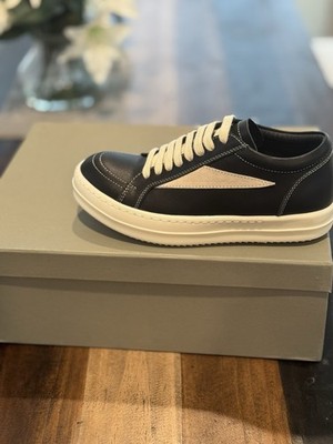 Rick Owens Porterville Vintage Low Top Leather Sneaker Pale Blue RU02D6897