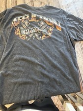 Men's XL Gray Crew Neck Short Sleeve Graphic Print Motorcycle T-Shirt