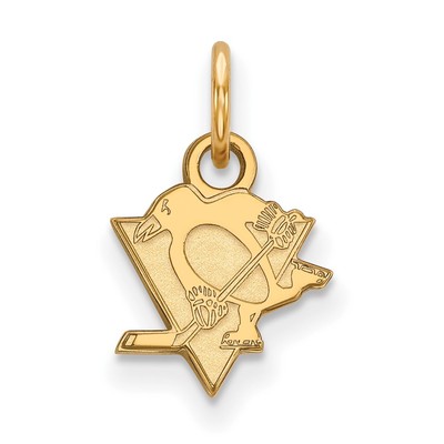 10k Gold NHL LogoArt Pittsburgh Penguins Extra Small Anhänger