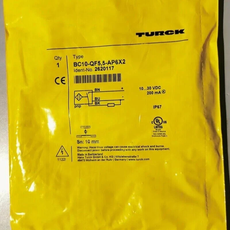 BC10-QF5.5-AP6X2 - Turck Capacitive Sensor; embeddable; 10mm Range