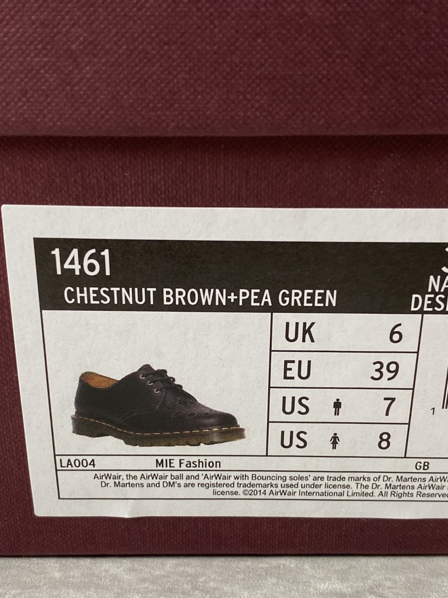 Dr Martens 1461 Oxford Chestnut Brown Embroidered Cut-Out Women's