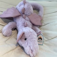 Soft Jellycat Lavender Dragon Toy with Tags+Dust Bag 50cm Large Gift 