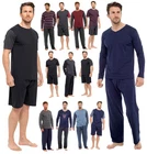 Mens Jersey Cotton Blend Short Long Pyjamas Pj Lounge Set 2 Piece Nightwear Size
