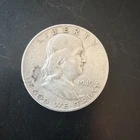 1949 Franklin Half Dollar San Francisco 90% Silver Circulated US Coin