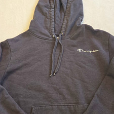 Champion Gray Logo Pullover Hoodie w/ Pockets Men's Size M Authentic