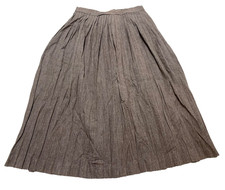 Vintage Pleated Skirt 60's Brown Wool Tweed Dark Academia Rockabilly Handmade