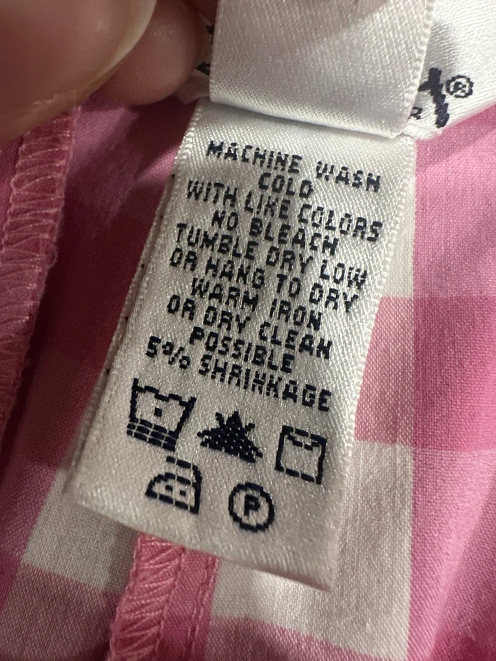 Pantalón Capri Lilly Pulitzer Cuadros Talla 6 Bolsillo Rosa y Blanco Foto 3 de 4