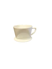 Pour over Coffee Dripper Ceramic Pour over Coffee Maker with 3 Holes Flat Botto
