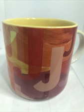 MONOGRAM "J" MUG. LETTER "J" COFFEE MUG. "J" ANTHROPOLOGIE MUG. B433
