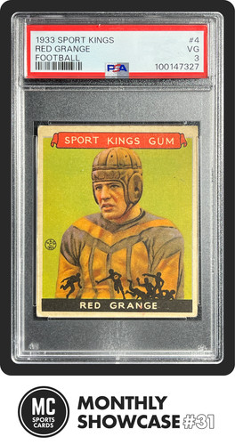 HAROLD RED GRANGE PSA 3 1933 GOUDEY SPORT KINGS GUM #4 ROOKIE RC VG