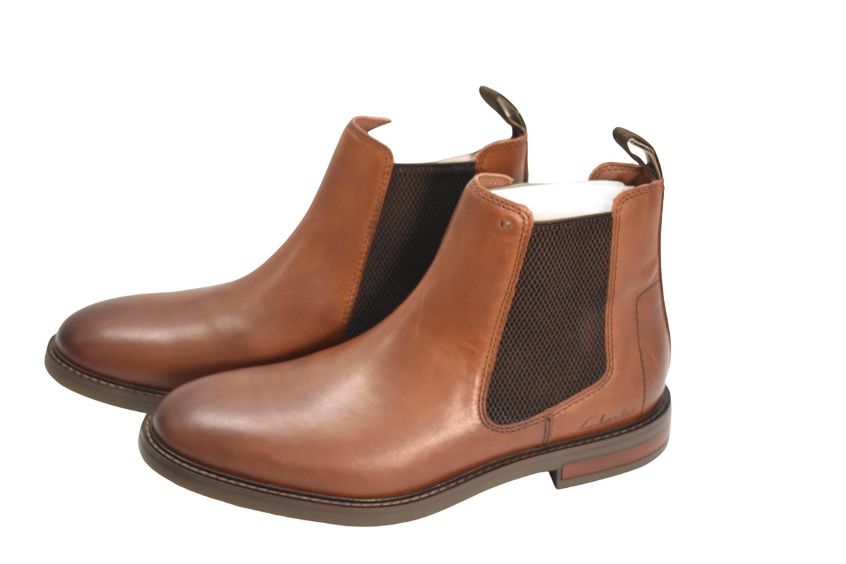 Clarks Jaxen Chelsea Brown Leather Ankle Boots Size 11 New 0767a8f76555f96e632aa9a867f6c4  main image 4