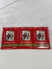Canon Photo Paper Plus Glossy 2 ii Inkjet Paper 5 x 7 lot of 3 NEW pp 201 pixma