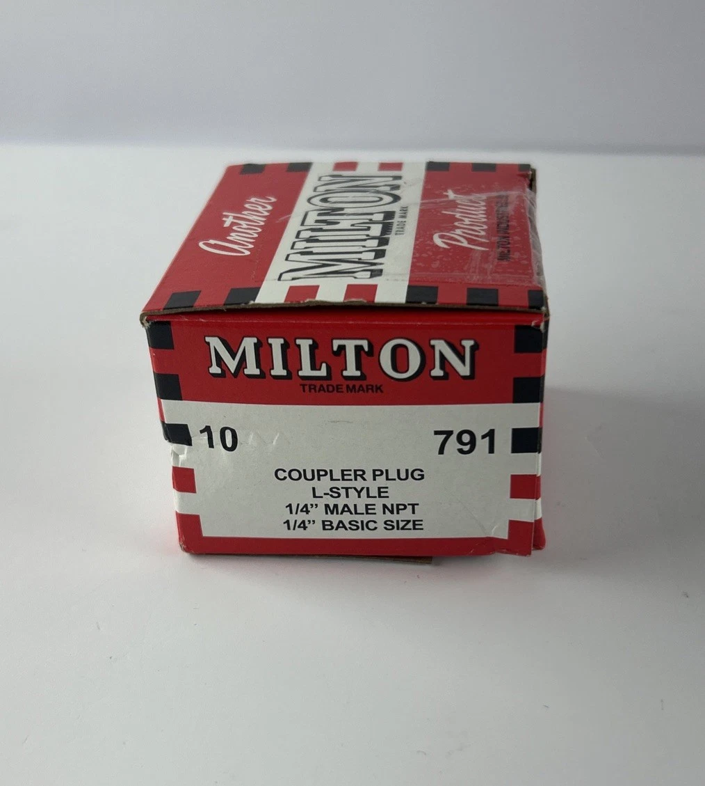 Milton 791 L-Style Air Hose Plug 1/4” MNPT Steel Pack of 10 photo 4