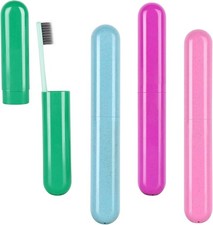 "4 Pack Travel Toothbrush Case Portable Travel Toothbrush Holder Plastic Tooth..