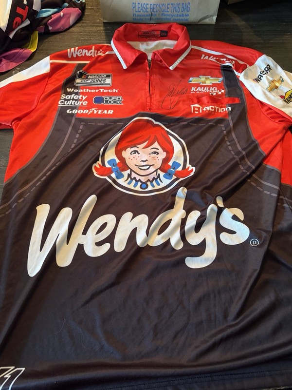 Shane Van Gisbergen Signed Wendy's Crew Shirt 2XL