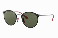 Ray Ban Scuderia Ferrari RB3602M F02031 51-21 Black On Gunmetal G-15 Green