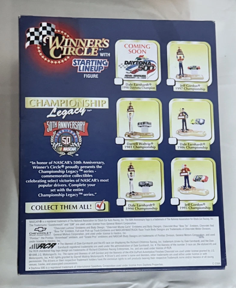 Dale Earnhardt alineación inicial 1998 Daytona 500 ganadores círculo figura coche soporte Foto 2 de 4