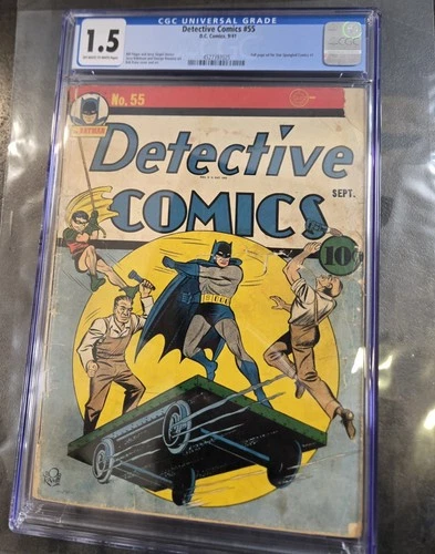CGC 1.5 DETECTIVE COMICS # 55 * 1941 VINTAGE LOW GRADE GREAT ART DC COMIC Star