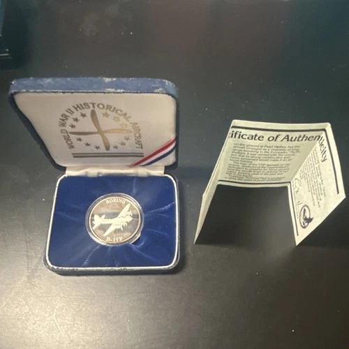 Boeing B-17F 1 oz .999 Fine Silver Round Historical Aircraft Coin  W/Box & COA