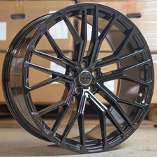 19" VW SCIROCCO 2008-2017 GLOSS BLACK SQ8 DESIGN 8.5j ALLOY WHEELS / SET OF 4