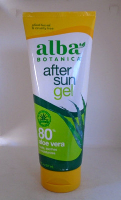 Alba Botanica 80% Aloe Vera After Sun Gel Treatment for Face & Body, 8 fl oz