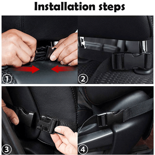 Car Back Seat Organizer Folding Sack Tray Holder Multi-Pocket Storage Tray Bag - Bild 10 von 10